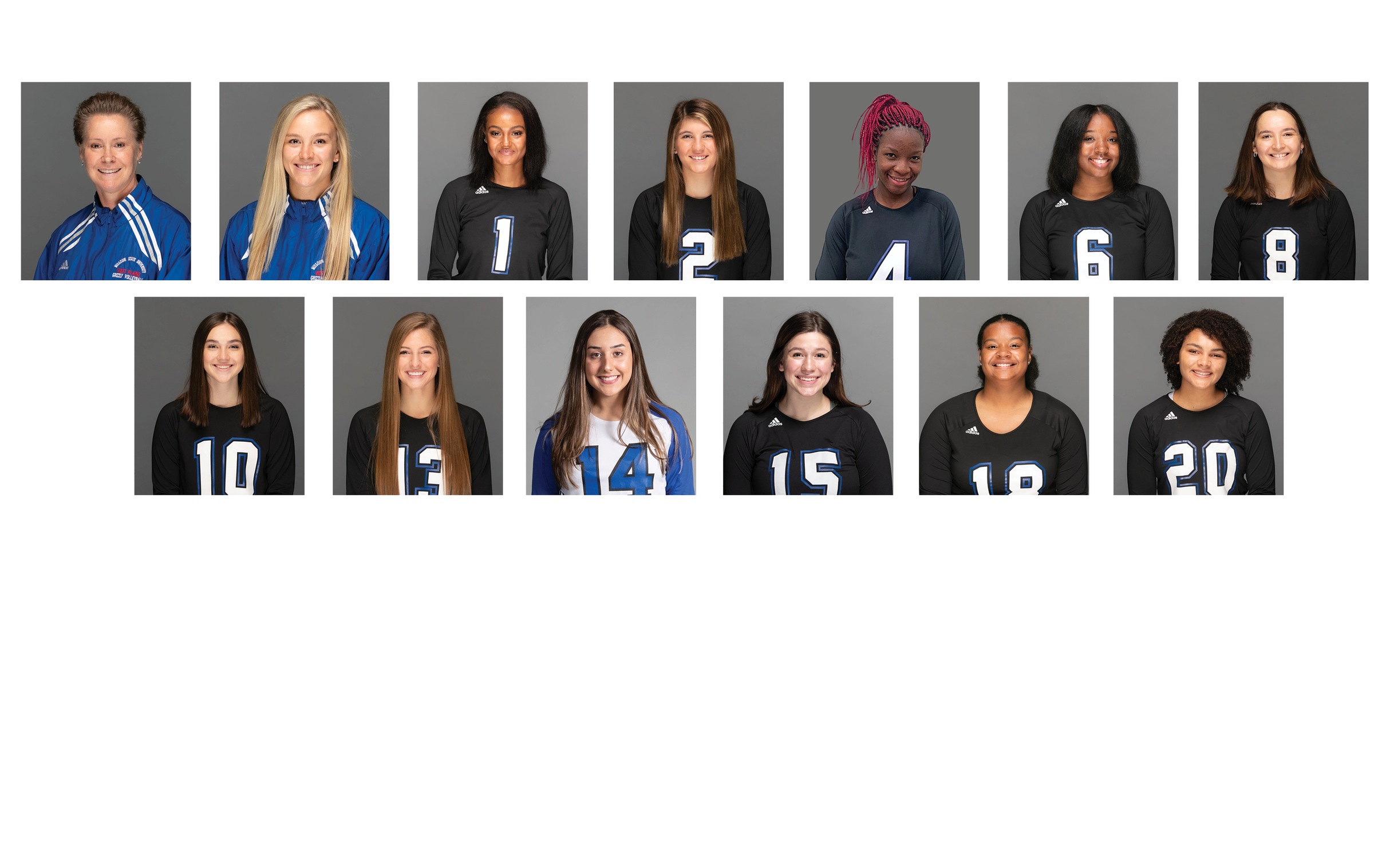 Team photo of 2021 Grizzly Volleyball team